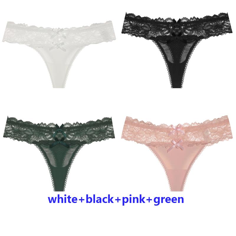 4Pcs/Lot Sexy Lace Panties Women Low-waist Briefs Female Hollow Out Underwear Intimates G String Ladies Lingerie Underpants