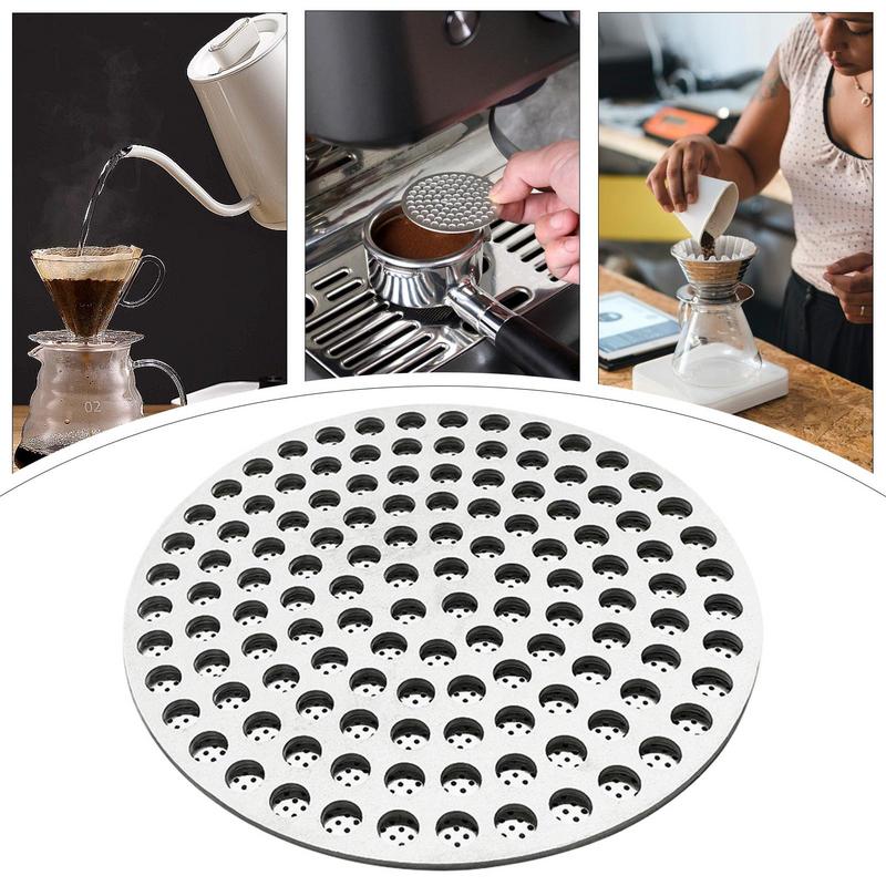 Stainless Steel Coffee Filter Mesh Plate 51/53/58mm Coffee Puck Screen Double Layer Fine Filter Screen uniform extraction sheet