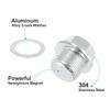 X Autohaux 1/2/4Pcs M22x1.5 Auto Engine Oil Drain Plug Screw with Stainless Steel Seal Ring Replacement for GM Car Accessories