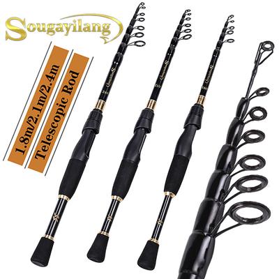 Carbon Fiber Telescopic Pocket Travel Spinning Pole Cute Travel Sea Fishing Rods