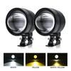 Pair 60W LED Motorcycle Fog Lights Headlight Spotlights Work Lamp Fisheye Lens