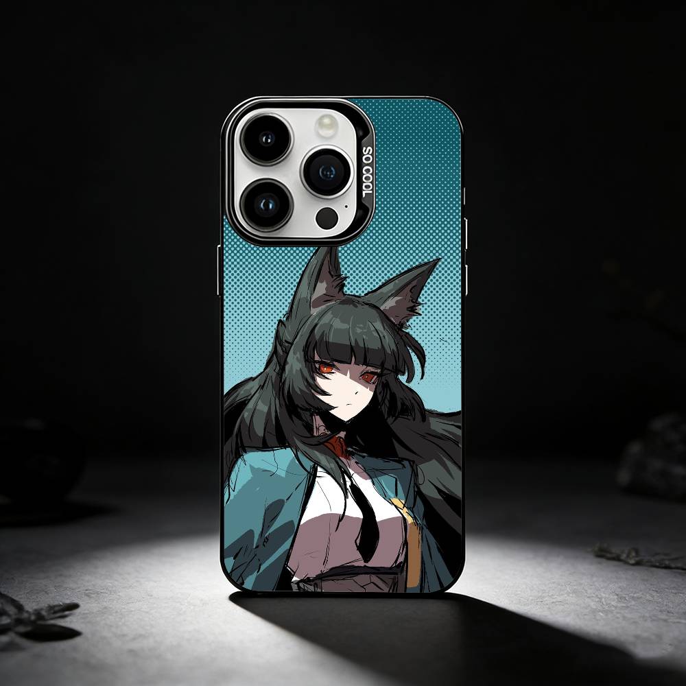 Zenless Zone Zero Miyabi Hoshimi Phone Case For iPhone 17,16,15,14,13,12,11 Plus,Pro Max,XS,Colored Silver Phone Case