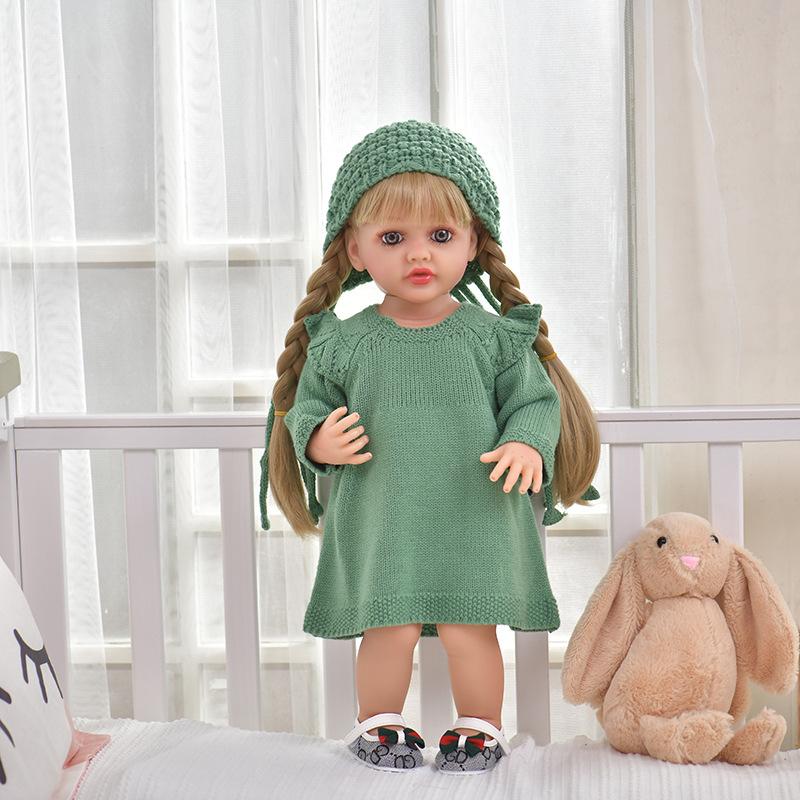 55Cm Soft Rubber Simulation Rebirth Doll Russian Conversation Vinyl Doll Children's Doll Toy
