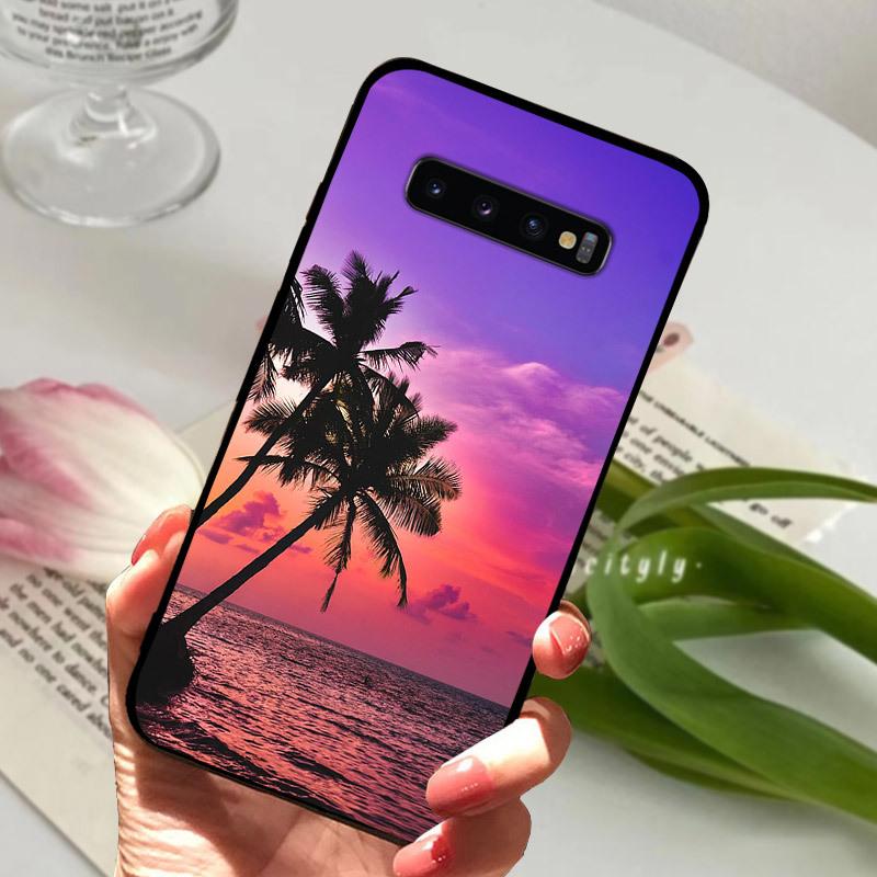 Case For Samsung S10 S10+ S10E Silicone Etui Fashion Painted Soft TPU Coque For Samsung Galaxy S10 S 10 Plus S10E Phone Cover