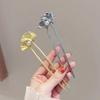 U Shape Ponytail Clip Ginkgo Biloba Pattern Headdress Accessories Elegant Chinese Hairpin  Women