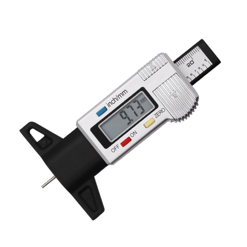 Upgrade Tire Depth Gauge LCD Digital Tire Depth Gauge Tool with Inch & MM Conversion 0.01mm Accuracy Durable