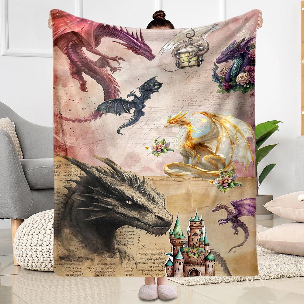 Gothic Style Blanket Warmthful Decor Great for Bed Office Picnics Four Seasons Multipurpose Stylish Decor Ideal Gift For Birthday Valentine'S Day