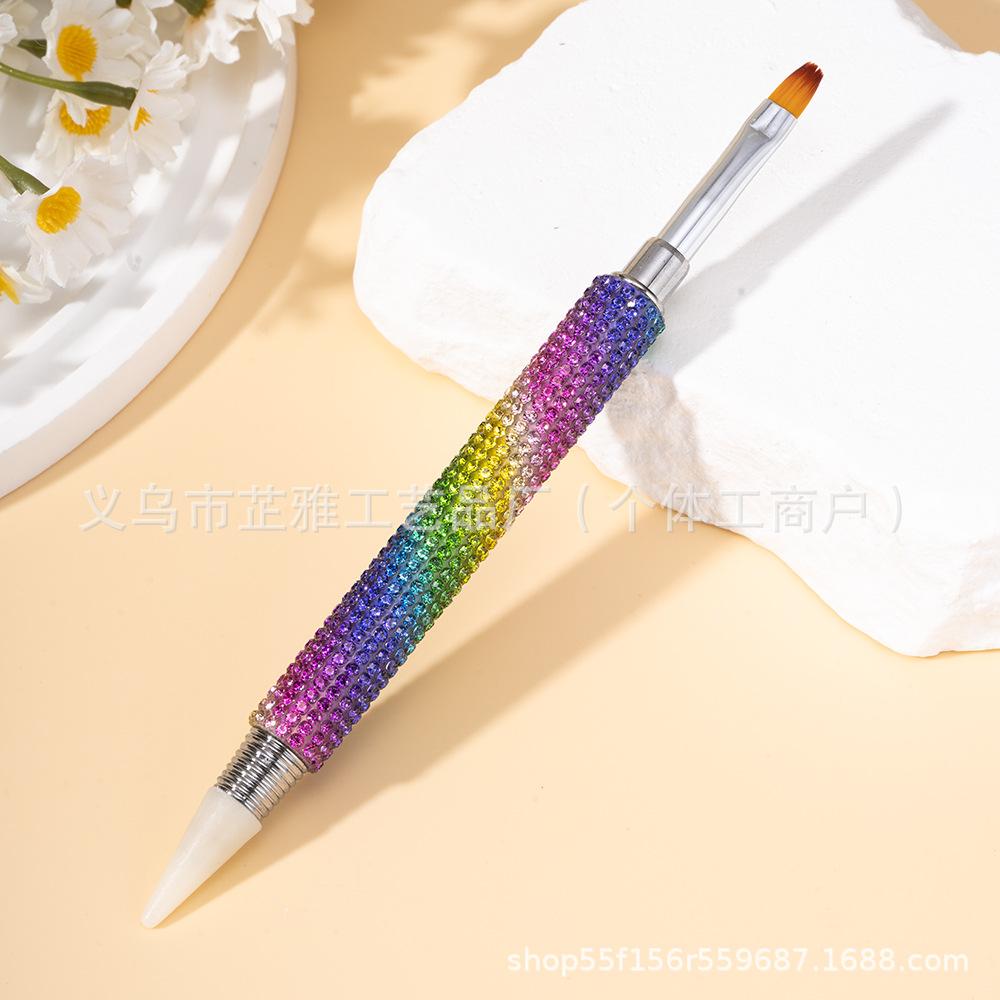 New manicure three-in-one full drill point drill pen point drill pen phototherapy pen pull line dual-purpose pen creative pen