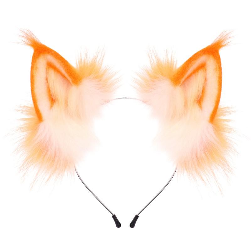 Halloween Cosplay Cat Ears Fox Plush Headwear Party Costume