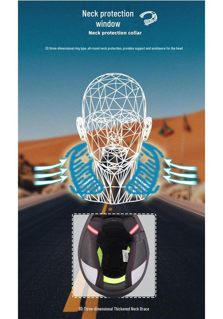 Unisex Motorcycle Rally Helmet with Single Visor for Road and Off-Road Long Distance Travel