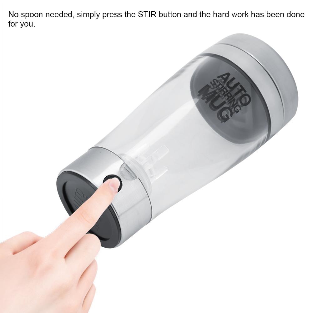 400ml Stainless Steel Electric Stirring Mug Automatic Milk Juice Coffee Cup
