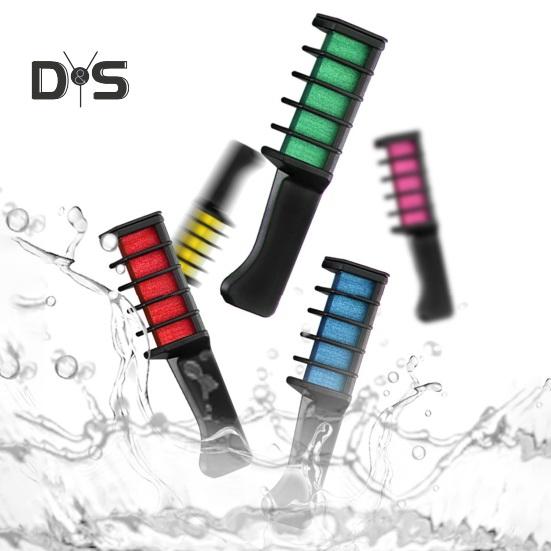 10 Colors Hair Dye Comb Washable Temporary Hair Chalk Kids Adults Disposable Hair Color Powder Applicator Brush Christmas Halloween Cosplay Makeup