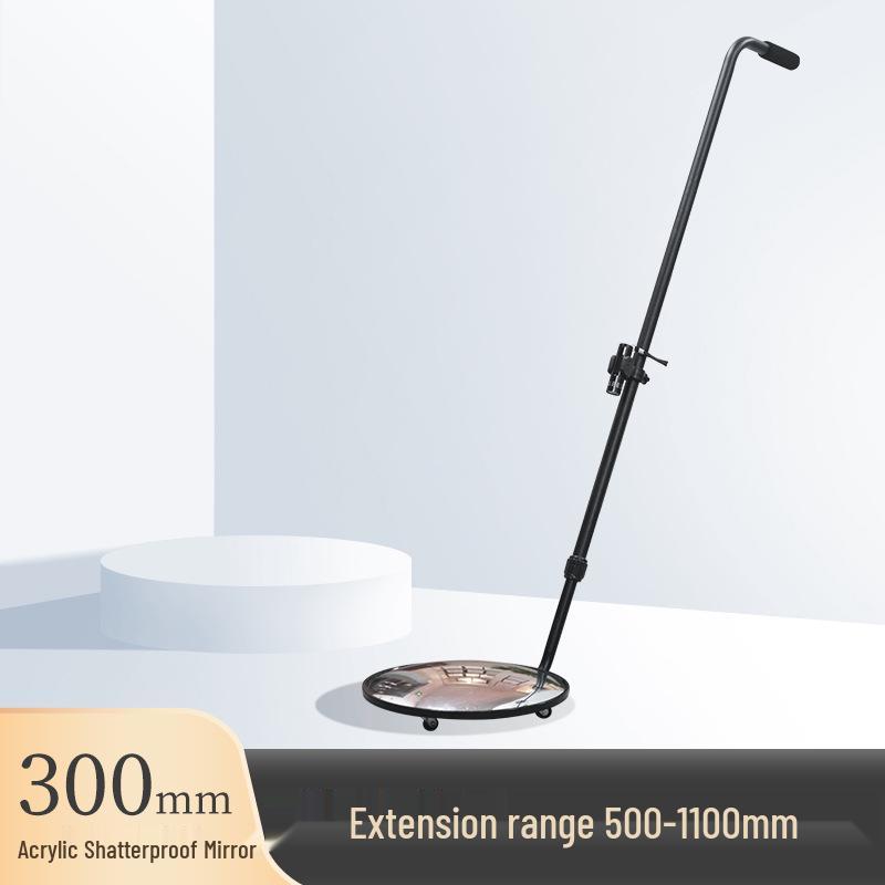 Retractable Wide-Angle Convex Mirror for Security Inspections
