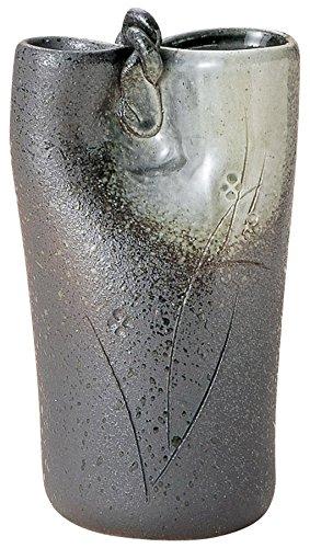 

Керамическая ваза для цветов Хечимон из Сигараки, большая, черная, с цветочным мотивом, MR-1-2516