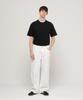 CHAMBROS Non-Faded Basic Semi-Wide Cotton Denim Pants [Black]