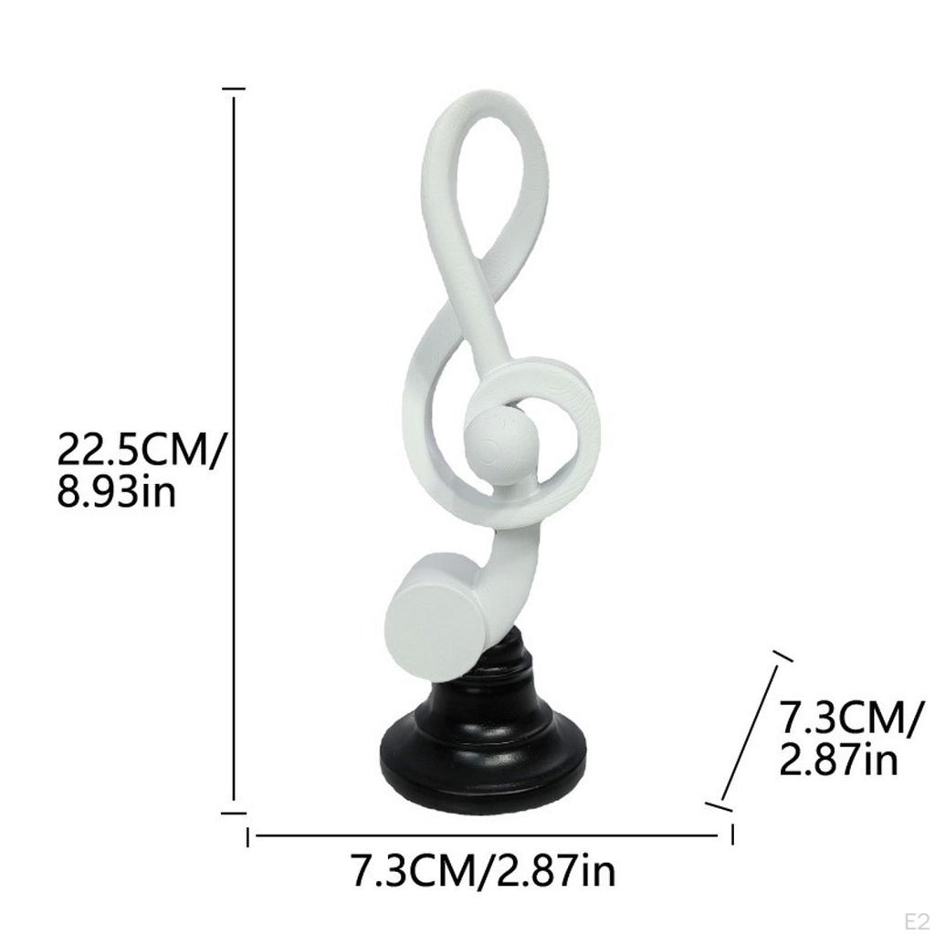 Music Note Statue Decorative Figurine Art Crafts Collectible Table Centerpiece Desktop Ornament for
