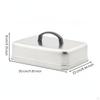 Stainless Steel Melting Dome HeatResistant Handle Square Steak Cover Heavy Duty Rectangular Basting