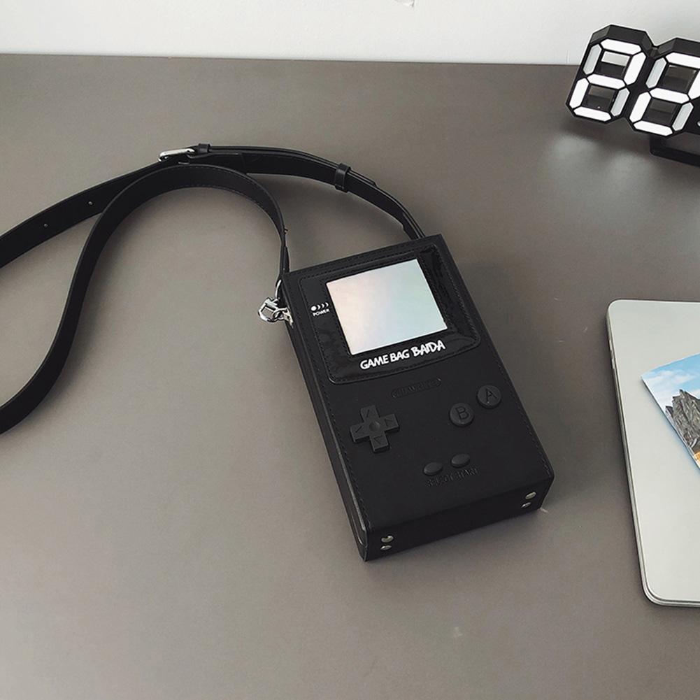 

Crossbody Bag for Women Game Console Shape Messenger Bag PU Leather Adjustable Strap Small Purse Hobo Bag for Work Travel чорний