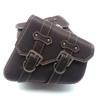 Brown Motorcycle Leather Saddle Bag Luggage Side Tool Bag Universak Fit for Honda Yamaha Suzuki Harley Sportster XL 883 XL1200