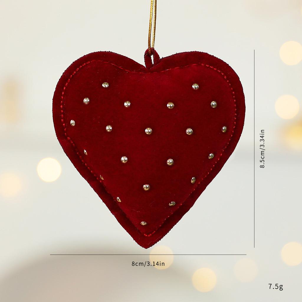 Julpaketstillbehör Med Hjärtformade Tygdekorationer För Julen