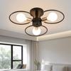 Minimalistiske Nordiske Pendellamper Jern Loftslampe Flere Hoveder E27 Lysekrone Sort Guld Farve Belysningsarmatur