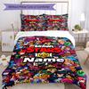 3pcs Custom Name Brawl Stars Bedding Set Duvet Cover Closure Includes 1 Duvet Cover & 2 Pillowcases, Soft and Comfortable for All Seasons.