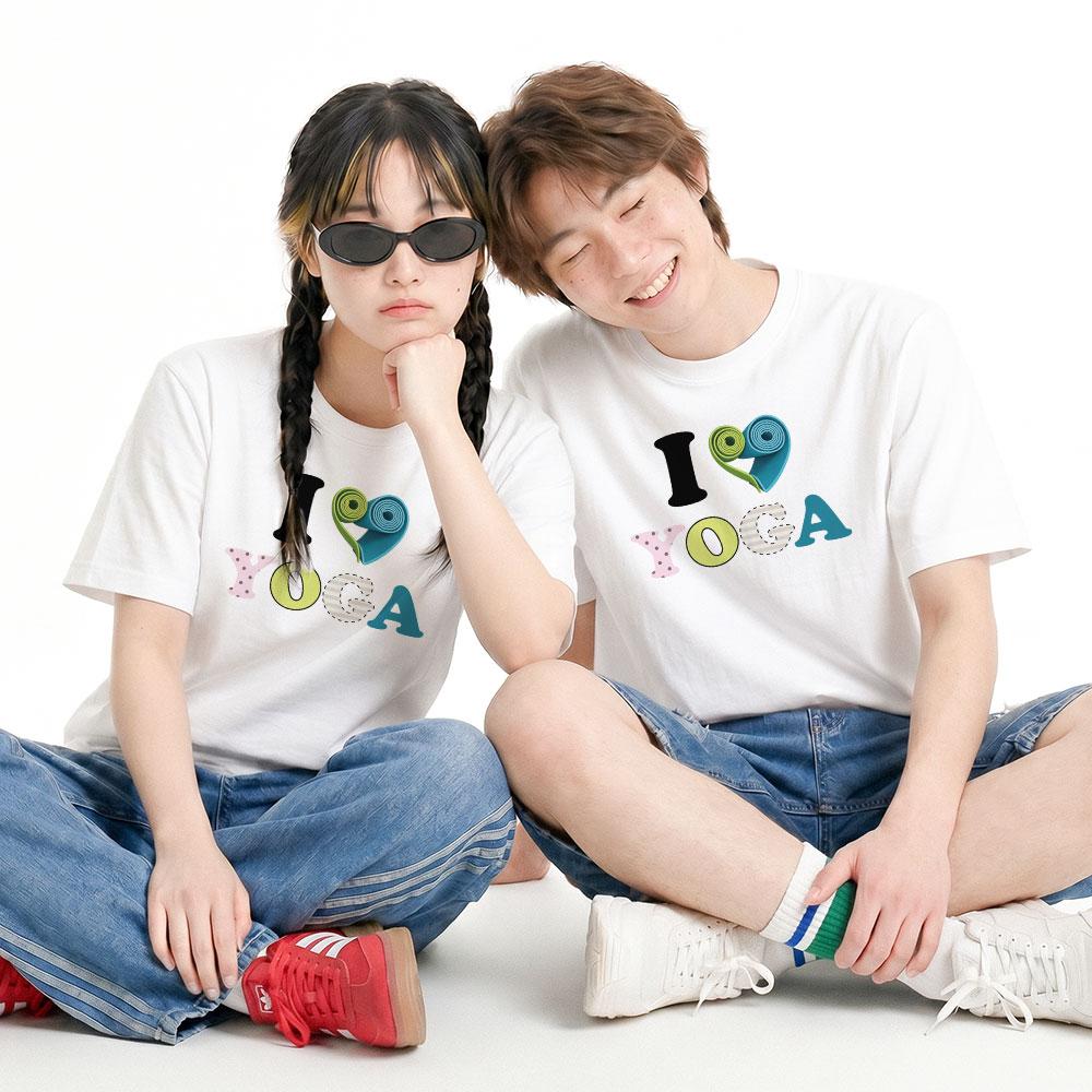 Wideusseom Love Format I Love Yoga T-Shirt (Type A)