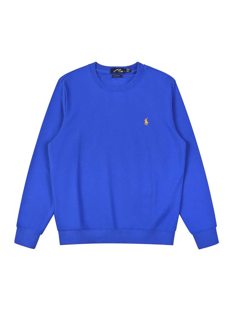 Unisex Okrągły Dekolt Bawełniana Bluza z Kapturem Polo z Długim Rękawem - Jednolity Kolor na Wiosnę/Jesień