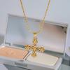 Jiedin European and American Titanium Steel Necklace Accessories Cross Clavicle Chain Jewelry Stainless Steel Jewelry