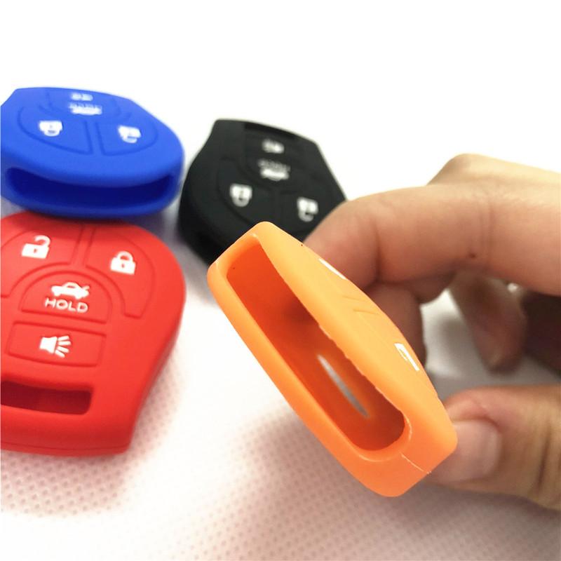 For Nissan Note Micra Juke Qashqai Tiida X-Trail Sentra 350Z Altima Cube Maxima Silicone Remote Key Case Fob Cover Skin Holder