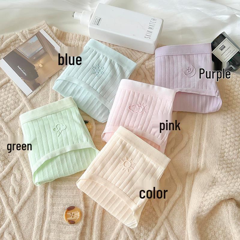 Women's Seamless Japanese Style Mid-Waist Cotton Tummy Control Thong