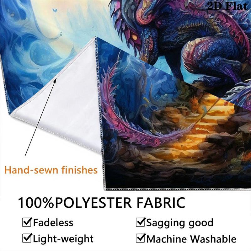 Colorful Dragon Pattern Home Decor Tapestry, Wall Hanging, Decorative RV Wall Cloth.NGT0928220
