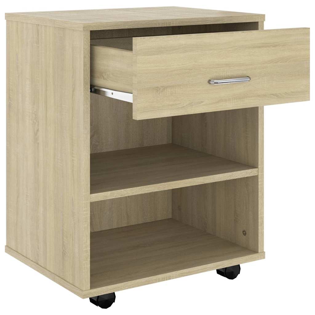 vidaXL Rollschrank Sonoma-Eiche 46x36x59 cm Holzwerkstoff