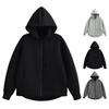 Frauen Herbst Winter Hoodie Dicke Kapuze Reißverschluss Lange Ärmel mit Großen