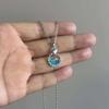 Marine Ocean Collection Alloy Necklace With Moon Pendant For Women And Teens