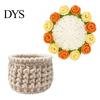 Desktop Plant Pot Stand Crochet Flower Bouquet Coaster, Handmade Knit Rose Mug Mat Transforms Into Bouquet, 2-in-1 Cozy Coffee Bar Decor Drink Coaster