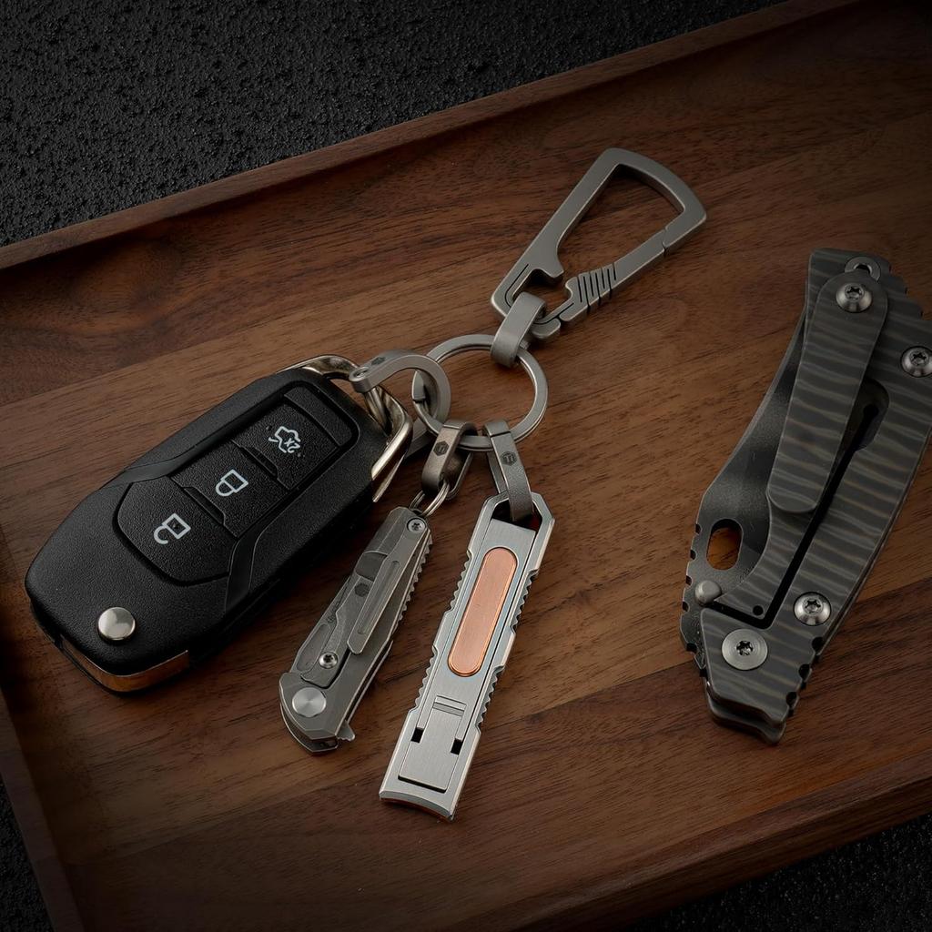 KeyUnity KN00 EDC Foldable Nail Clipper with File, German 4116 Stainless Steel Curved Fingernail Trimmer Cutter for Travel & Everyday Carry