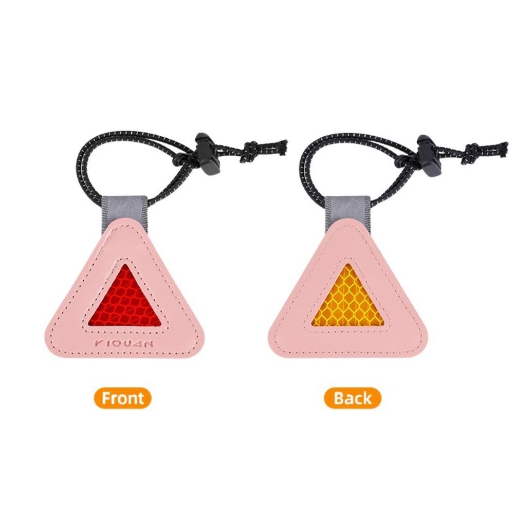 

High Brightness Bicycle Reflective Pendant PVC Mini Triangle Warning Pad Multifunctional Night Riding Reflective Triangle Sign білий