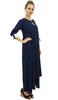 Bimba Asymmetrical Hem Maroon Rayon Kurta With Scarf Designer Kurti Clothing -