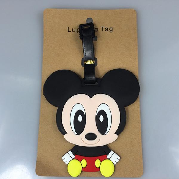 Cute Cartoon Bowknot Silicone Luggage Tag - White Palm Design