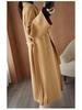 Women's Korean Style Mid-Length Double-Sided Woolen Coat - Autumn/Winter 2022 Collection, White