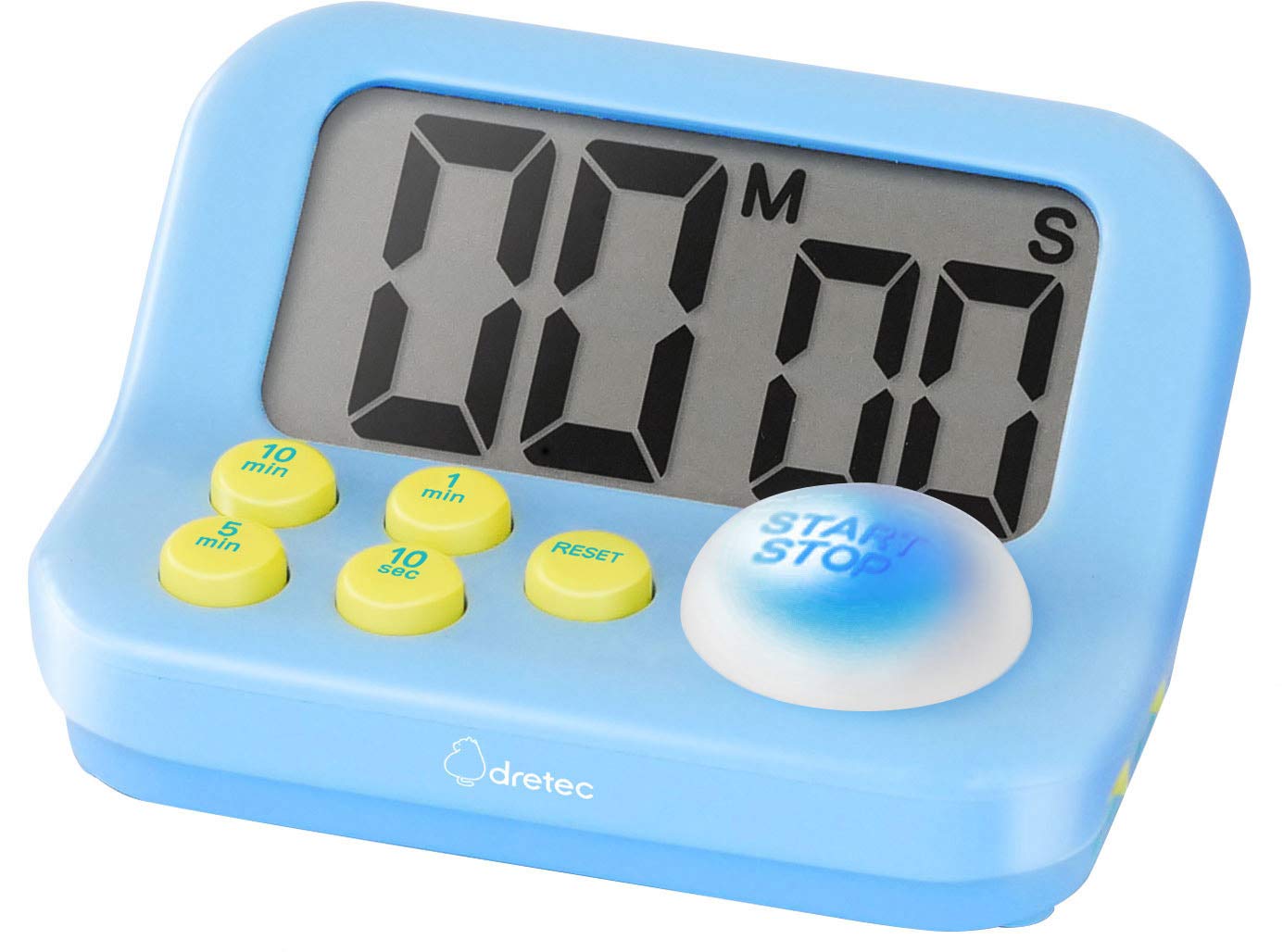 

2 - Один цифровой таймер (Обратный отсчет) для детей, секундомер (Считать вверх) с синим светодиодным индикатором и звуковыми уведомлениями, большая кнопка с функциями отключения звука и блокировки,