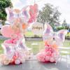 1pc/3pcs Rainbow Transparent Bow Balloons, Wedding, Gender Reveal, Baby Shower, Birthday Party, Valentine's Day, Anniversary,