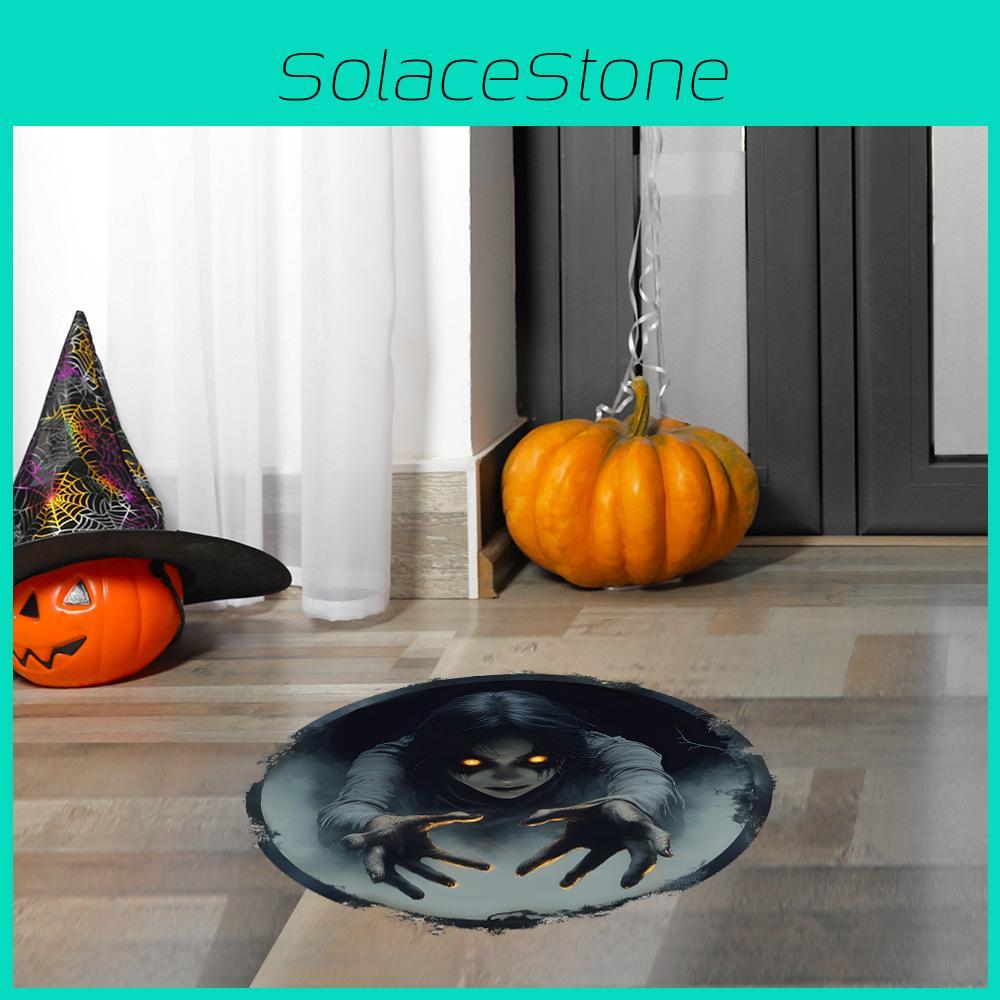 Female Halloween Horror Ghost Floor Stickers Bedroom Living Room Home Decoration