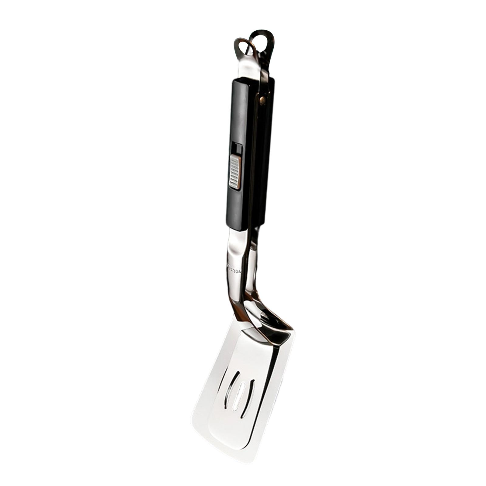 

Two-in-one Upgraded Extended Handle Stainless Steel -scalding Barbecue Tongs, Suitable For Kitchen Cooking And Outdoor Grilling. One Size чёрный