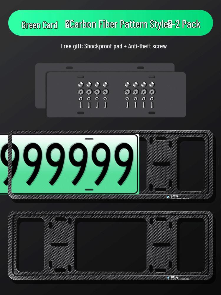 Kohlefaser-Nummernschildhalter für BMW X1, X2, X3, X4, X5, 1er, 3er, 5er