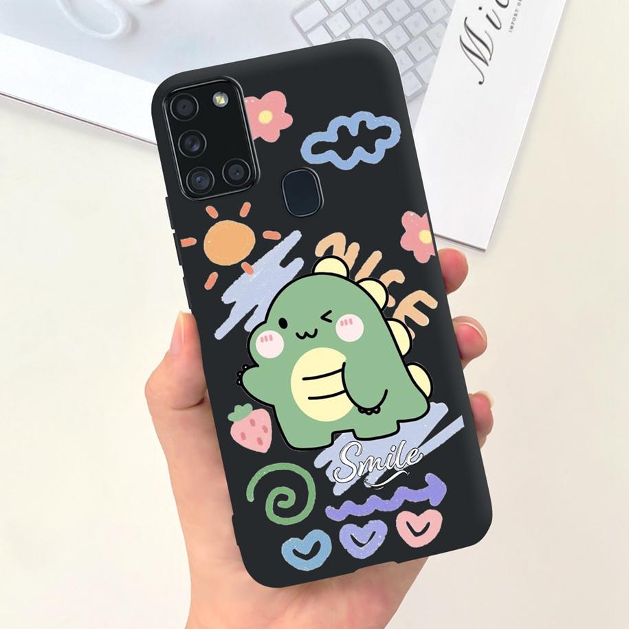 For Samsung A21S Case SM-A217F A 21S Back Cover Fashion Flower Cartoon TPU Soft Silicone Phone Case For Samsung Galaxy A21s Capa