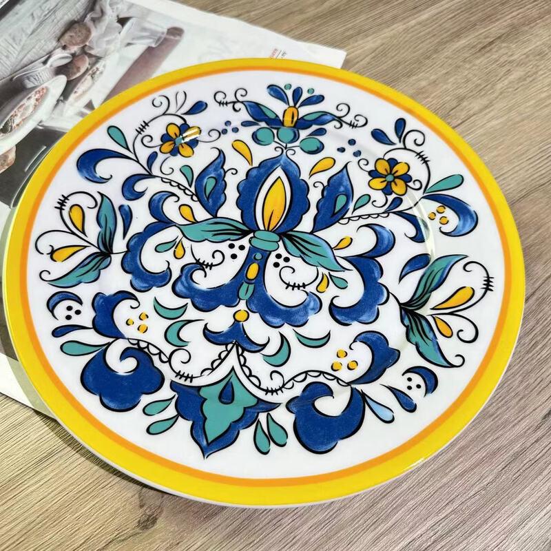 Ru Han Retro Ceramic 3-Compartment Dinner Plate Set