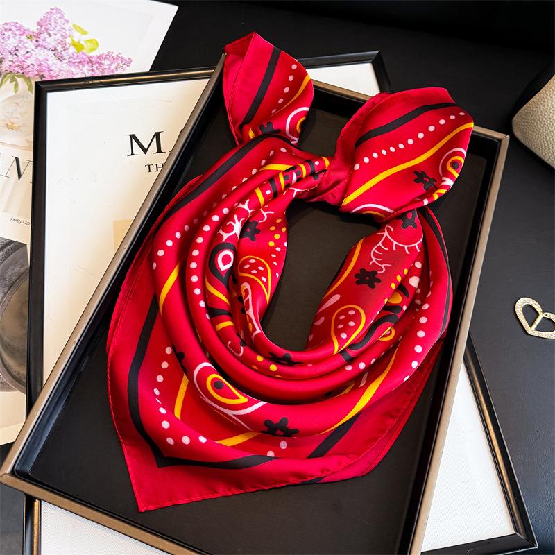 

Print Scarf Turban Hijab Women s Fashion Square Headscarf Handkerchief Bandana Neckerchief Headband Shawl Windproof Luxury Wraps 70x70cm