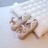 Girls bag head sandals fashion princess shoes summer 2025 new children's beach shoes girls hollow woven sandals